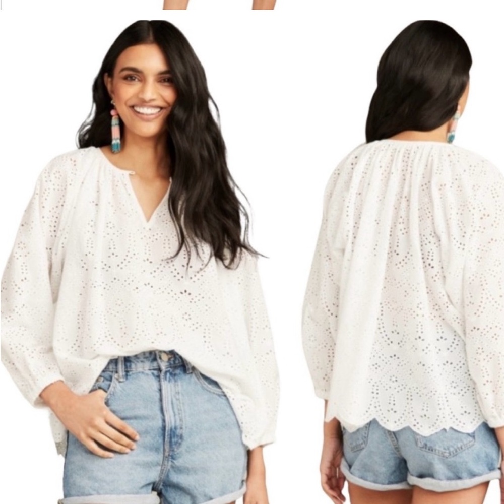 Roller rabbit Annette eyelet blouse